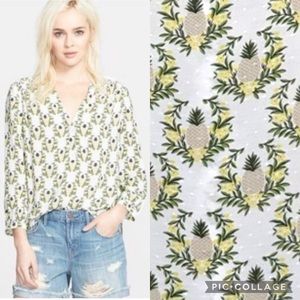 🌾 Hinge Pineapple Blouse S